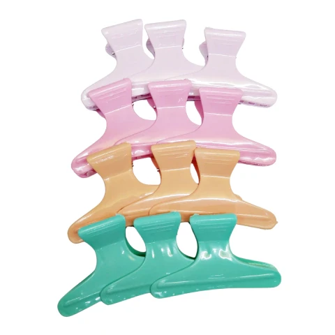 Broches Grandes Plastico Pasteles x12 Unidades X5