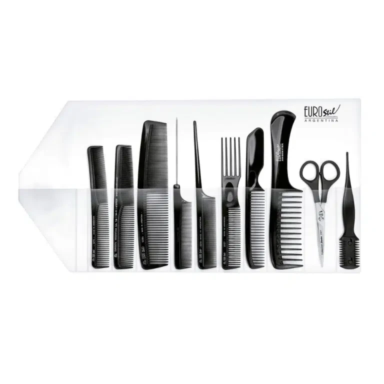 Set de Peines Navaja y Tijera 11 Utiles Eurostil 50665