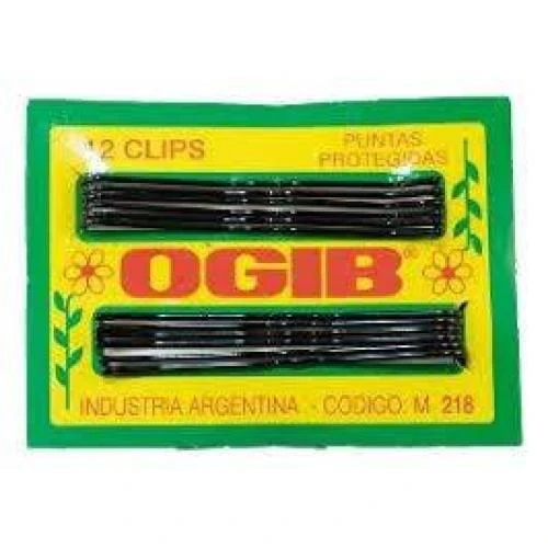 Clips Largos Negros X12
