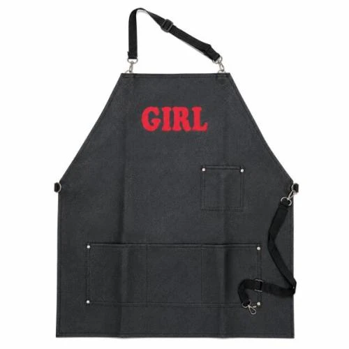 Delantal Grueso Cuerina Negro Girl