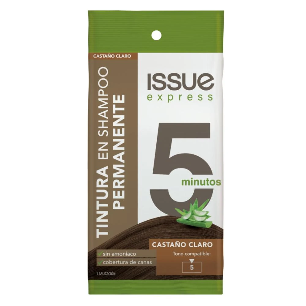 Shampoo Color 5 Minutos Issue CASTAÑO CLARO