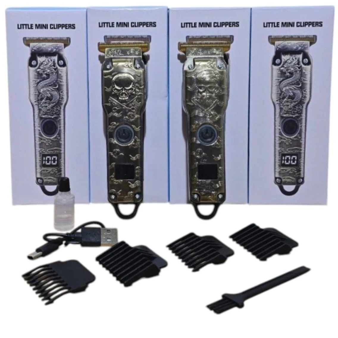 Patillera Trimmer Dragon Con Visor Led
