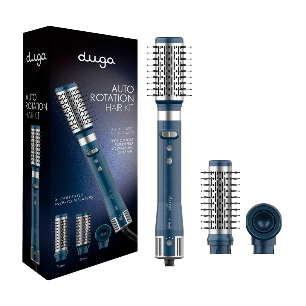 Cepillo Secador Auto Rotacion Hair Kit 3 Cabezales Duga D3151