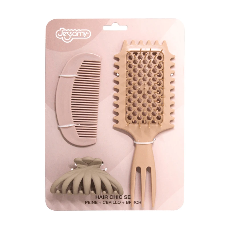 Kit de Accesorios Cepillo, Peine y Broche Nude Jessamy P880