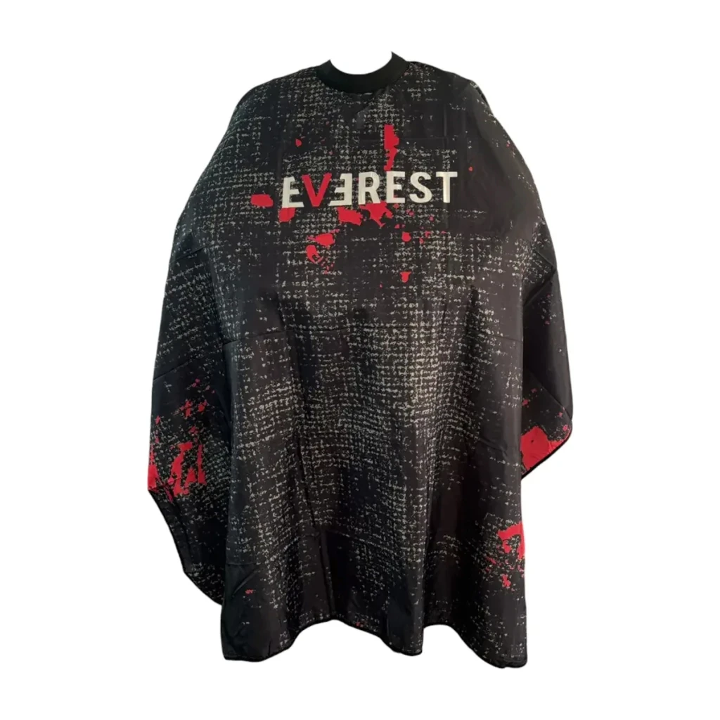 Capa Everest Negra y Roja Cuello Siliconado con Broche