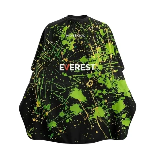 Capa Everest Negra y Verde Cuello Siliconado con Broche